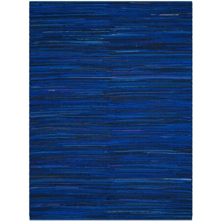 Safavieh 9 x 12 ft. Rag Rug Hand Woven Large Rectangle Area Rug, Blue and Multi-Color RAR130B-9